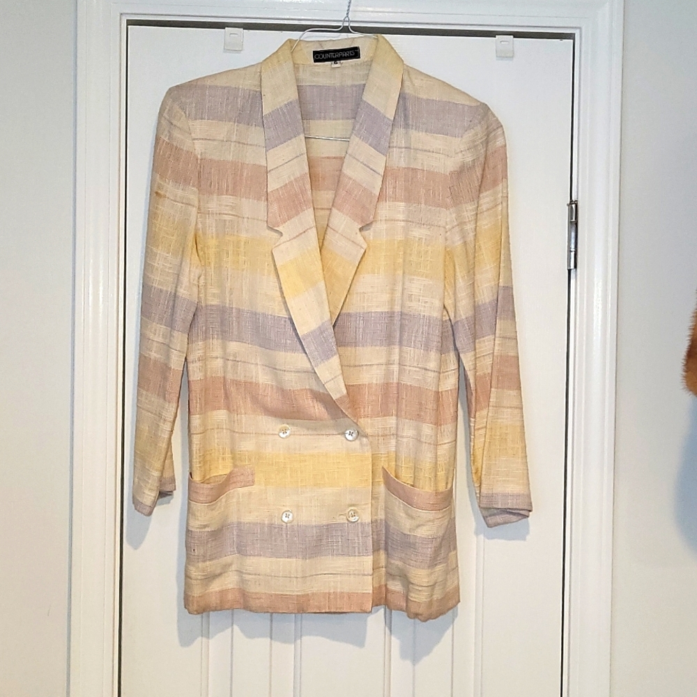 Counterparts Jacket, yellow base with stripes, classic spring jacket, 6